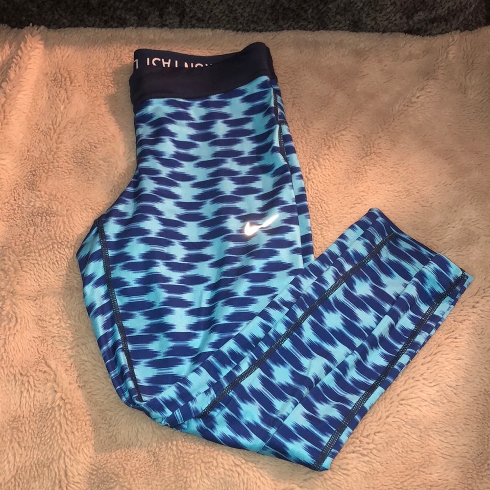 Nike Blue Patterned Leggings